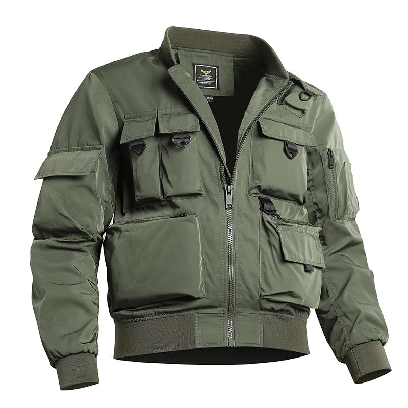 Herren taktische Bomberjacke mit multifunktionalen Utility-Taschen Nord Taschen