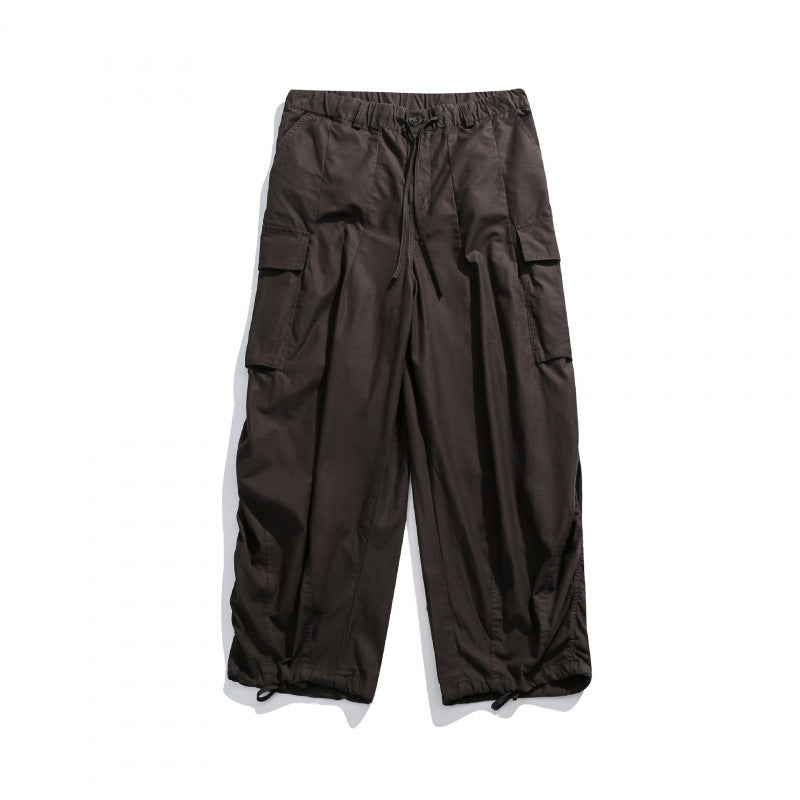 Unisex Weite Utility-Cargo-Hose mit Tunnelzugbund, Multifunktionstaschen und Saumkordel Nord Taschen