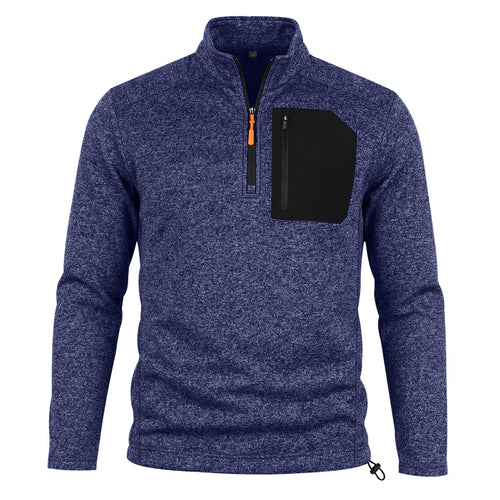 Herren Outdoor-Fleecepullover mit Halbzip und Brusttasche Nord Taschen