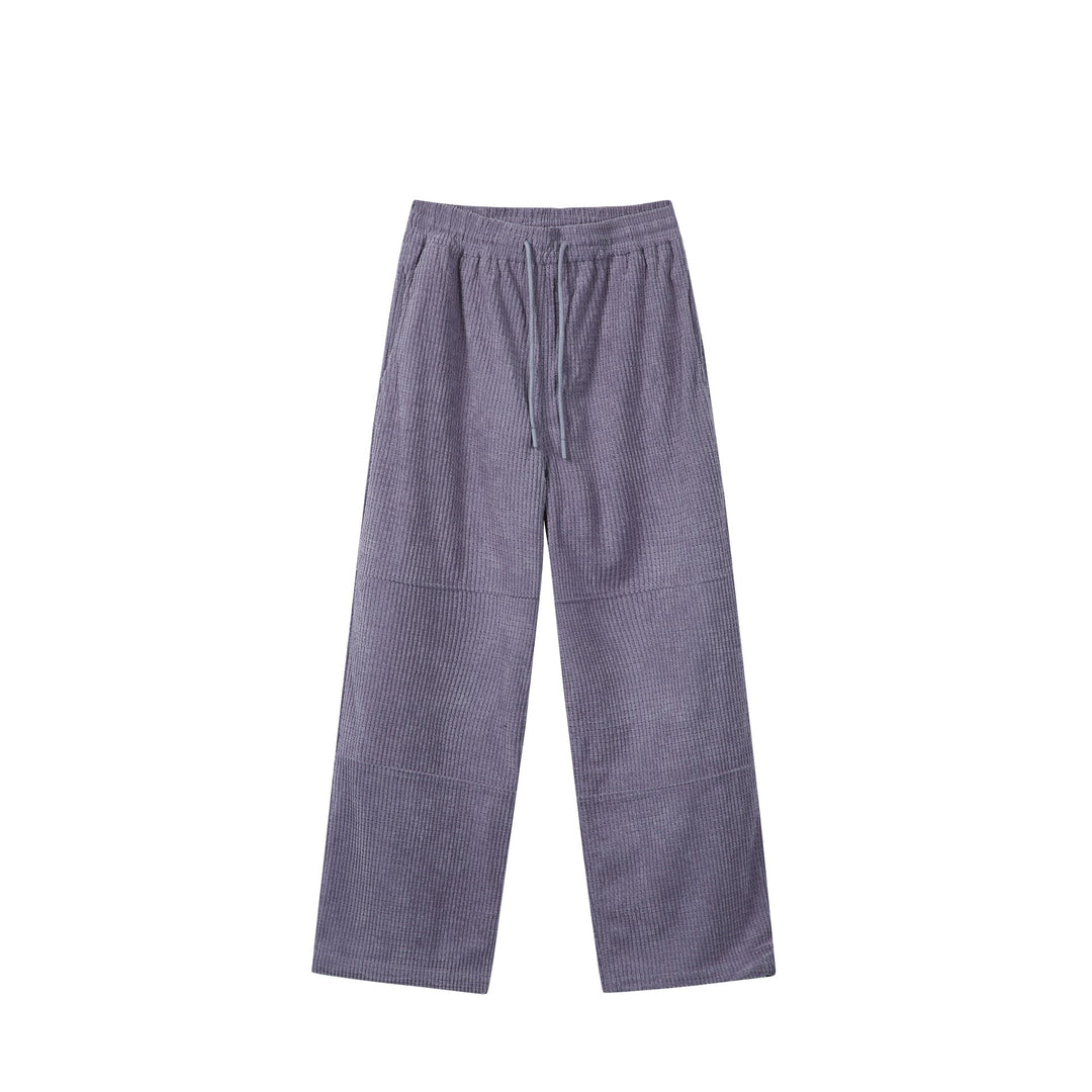 Damen Waffelstrick-Loungehose mit weitem Bein, elastischem Bund und Tunnelzug Nord Taschen