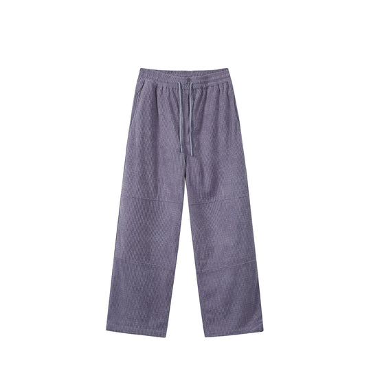 Damen Waffelstrick-Loungehose mit weitem Bein, elastischem Bund und Tunnelzug Nord Taschen