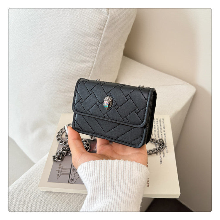 Damen Clutch mit funkelndem Glitzer und eleganter Kettenhenkel Nord Taschen