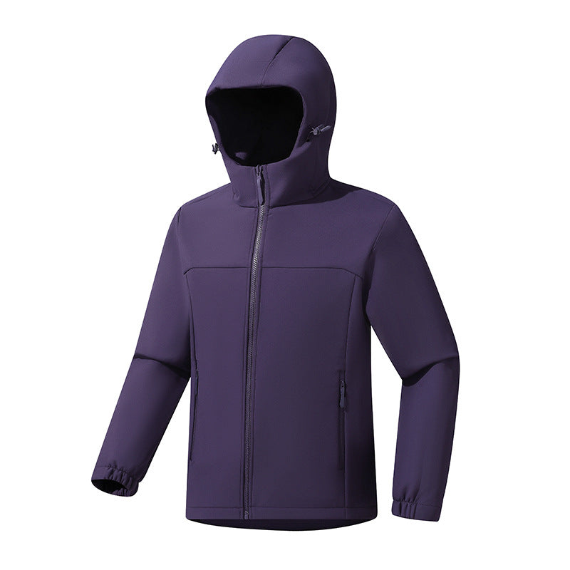 Herren Leichte Softshelljacke mit Kapuze, wind- und wasserabweisender Oberfläche und Reißverschlusstaschen Nord Taschen