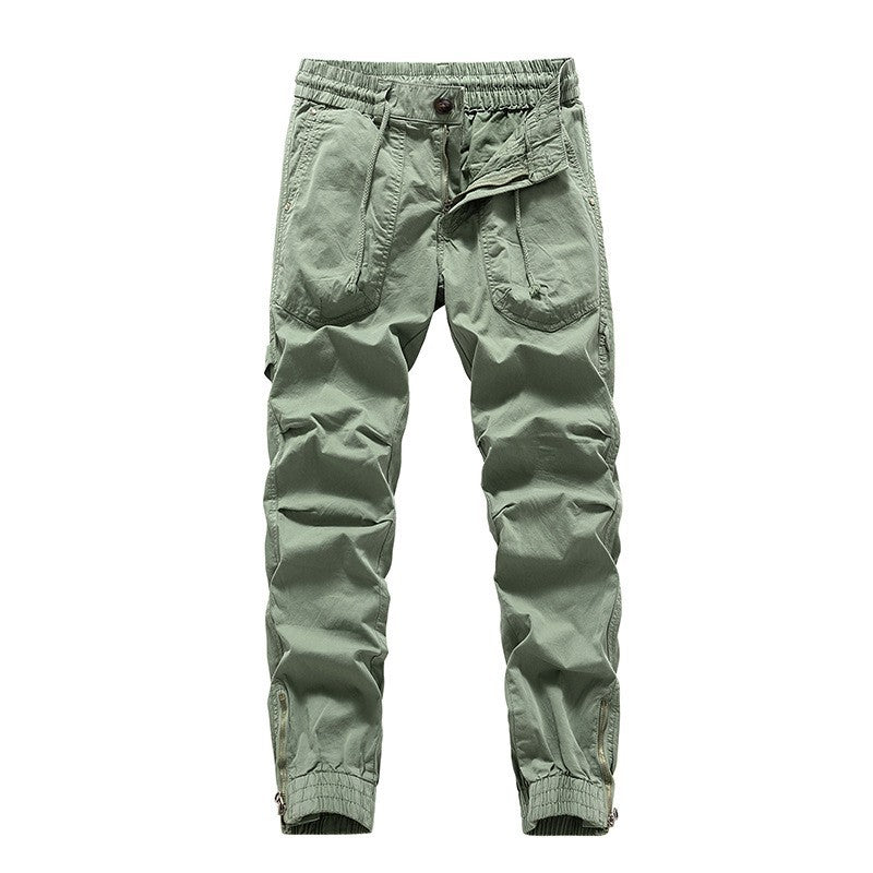 Herren Outdoor-Arbeitshose im Joggerstil mit elastischem Komfortbund, aufgesetzten Rundtaschen und Knöchelreißverschluss Nord Taschen