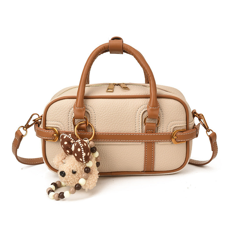 Damen Mini-Handtasche mit abnehmbarem Teddy-Anhänger Nord Taschen
