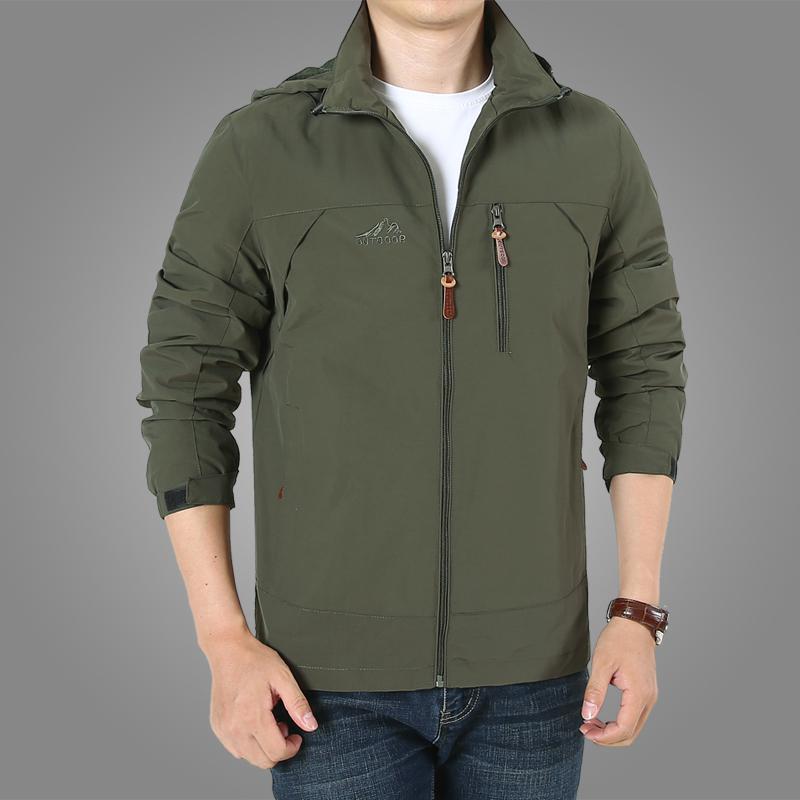 Herren Leichte Softshell-Outdoorjacke mit Kapuze, wind- und wasserabweisender Shell und Multifunktions‑Taschen Nord Taschen