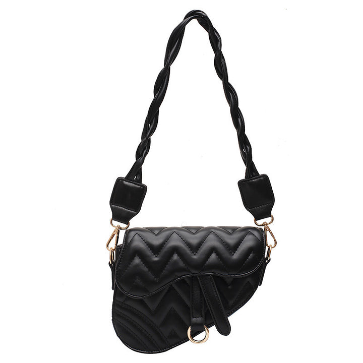 Damen modische Schultertasche mit geflochtenem Riemen Nord Taschen