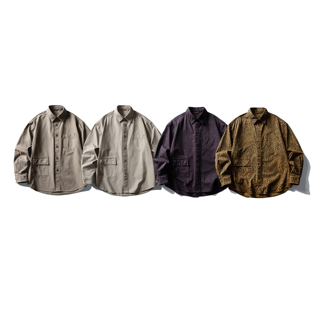 Herren Utility-Overshirt aus robustem Baumwoll-Canvas mit Brust- und Klappentasche Nord Taschen