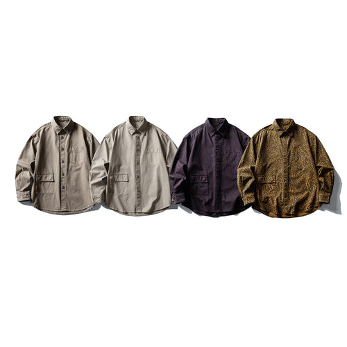 Herren Utility-Overshirt aus robustem Baumwoll-Canvas mit Brust- und Klappentasche Nord Taschen
