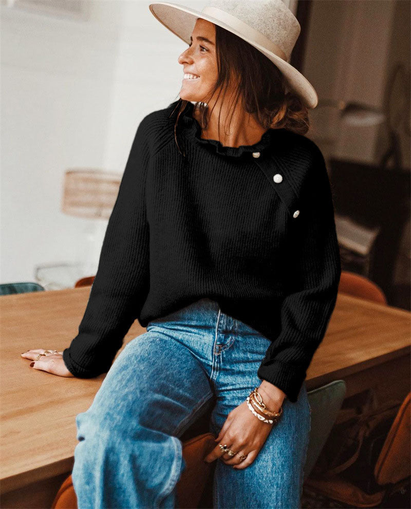 Damen Modischer Freizeitpullover Nord Taschen
