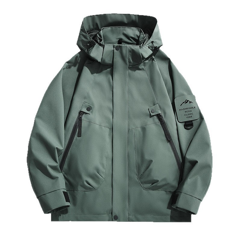 Herren Wasserdichte Utility-Softshelljacke mit Kapuze, schräge Reißverschlusstaschen & verstellbaren Ärmelriegeln Nord Taschen