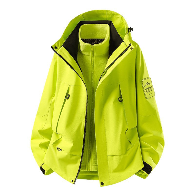 Unisex wasserfeste zweilagige Softshell-Regenjacke mit herausnehmbarem Fleecefutter und Kapuze Nord Taschen