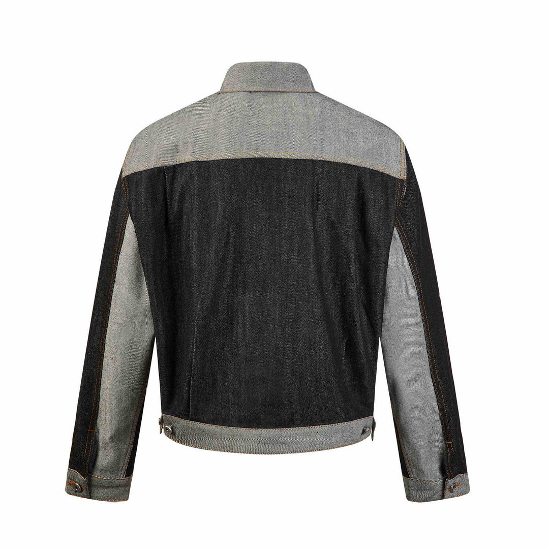 Herren Boxy-Jeansblouson mit kontrastierenden Einsätzen und Utility-Taschen Nord Taschen