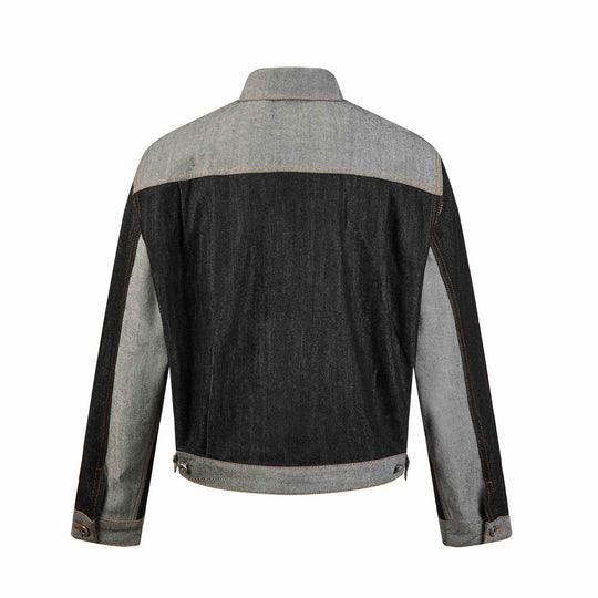 Herren Boxy-Jeansblouson mit kontrastierenden Einsätzen und Utility-Taschen Nord Taschen