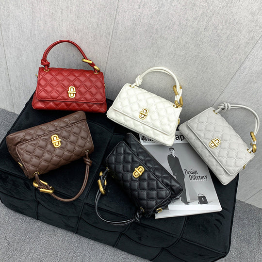 Damen Handtasche mit abnehmbarem Schulterriemen und elegantem Kettenverschluss Nord Taschen