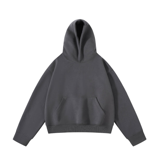 Unisex nan schwerer Oversize-Kapuzenpullover mit doppellagiger Kapuze Kängurutasche und breitem Rippbund Nord Taschen