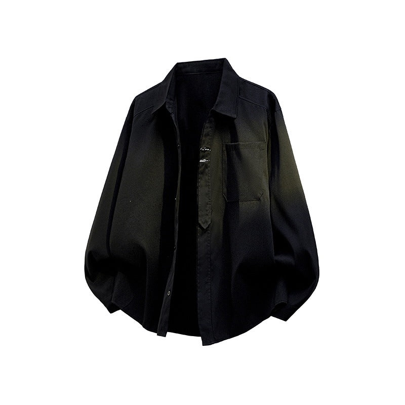 Unisex Oversize Hemdjacke im minimalistischen Utility-Look mit Brusttasche und verdeckter Knopfleiste Nord Taschen