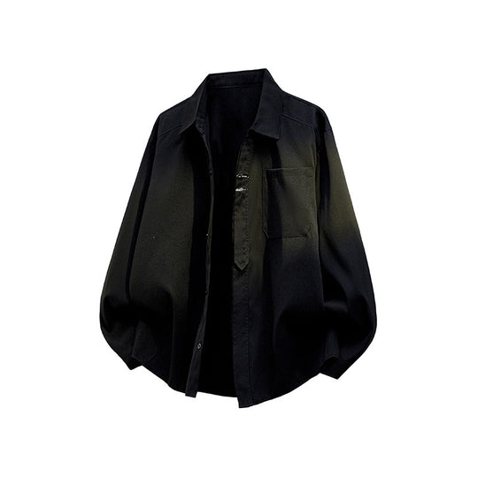 Unisex Oversize Hemdjacke im minimalistischen Utility-Look mit Brusttasche und verdeckter Knopfleiste Nord Taschen