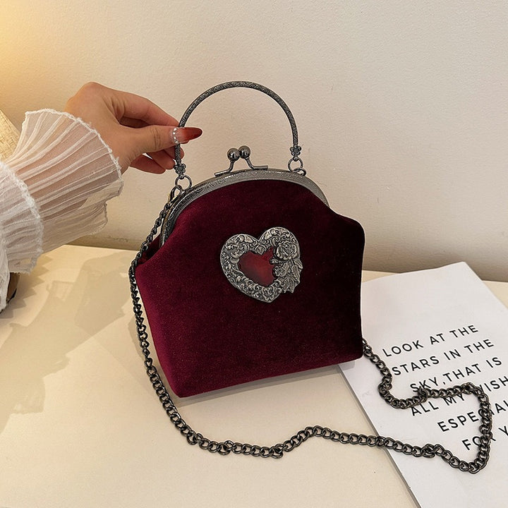 Damen elegante Umhängetasche mit Herz-Ausschnitt Nord Taschen
