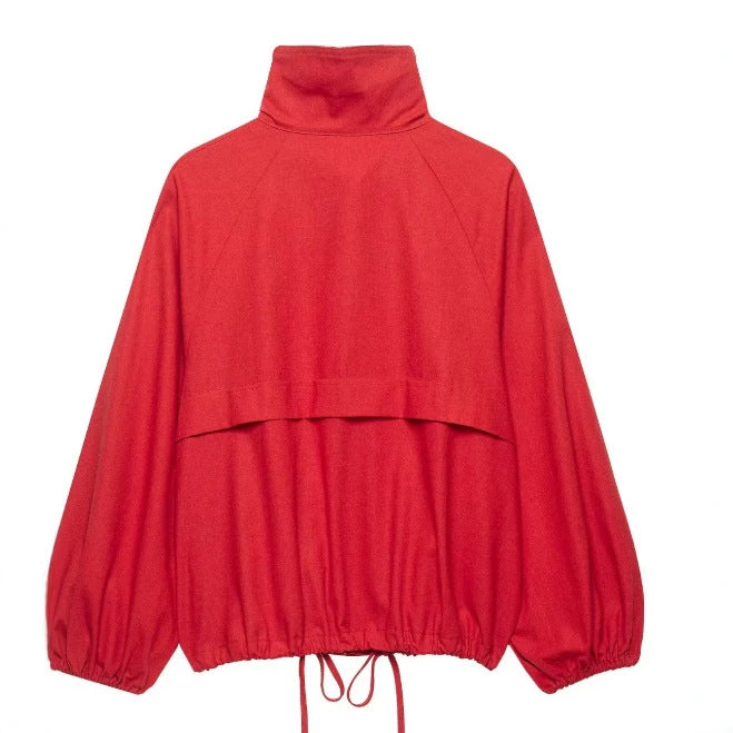 Damen Kurz geschnittener Boxy‑Blouson mit hohem Stehkragen und überschnittenen Ärmeln Nord Taschen