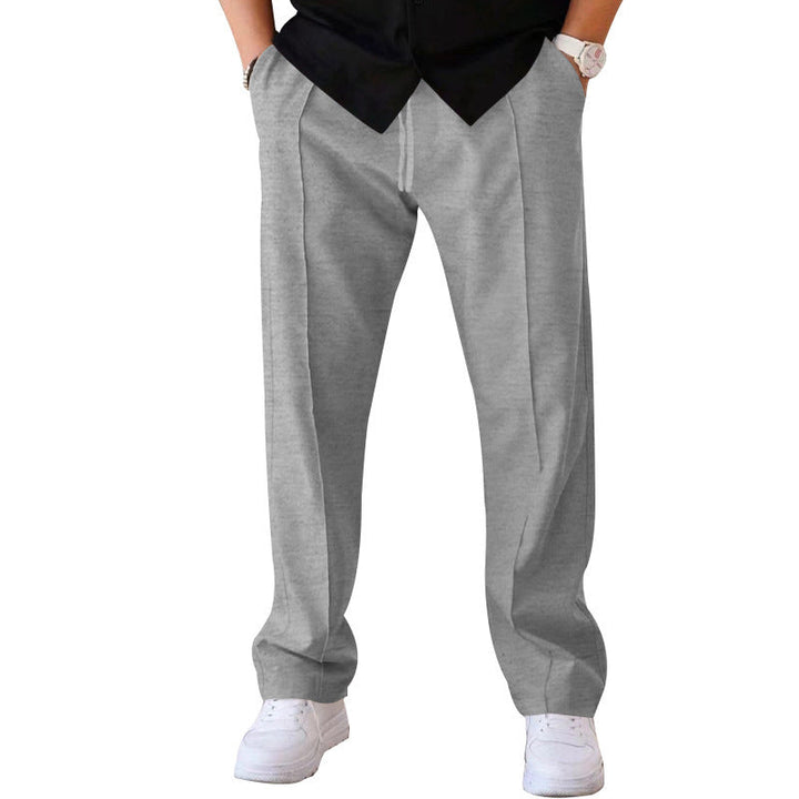 Herren elegante Freizeithose mit geradem Schnitt und klassischen Falten