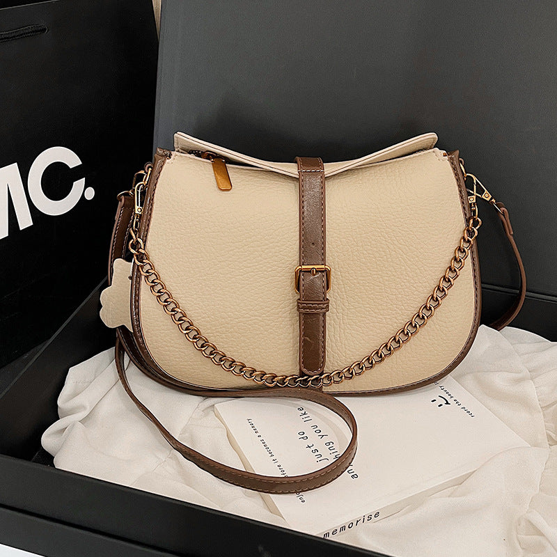 Damen elegante Umhängetasche mit goldener Kette Nord Taschen