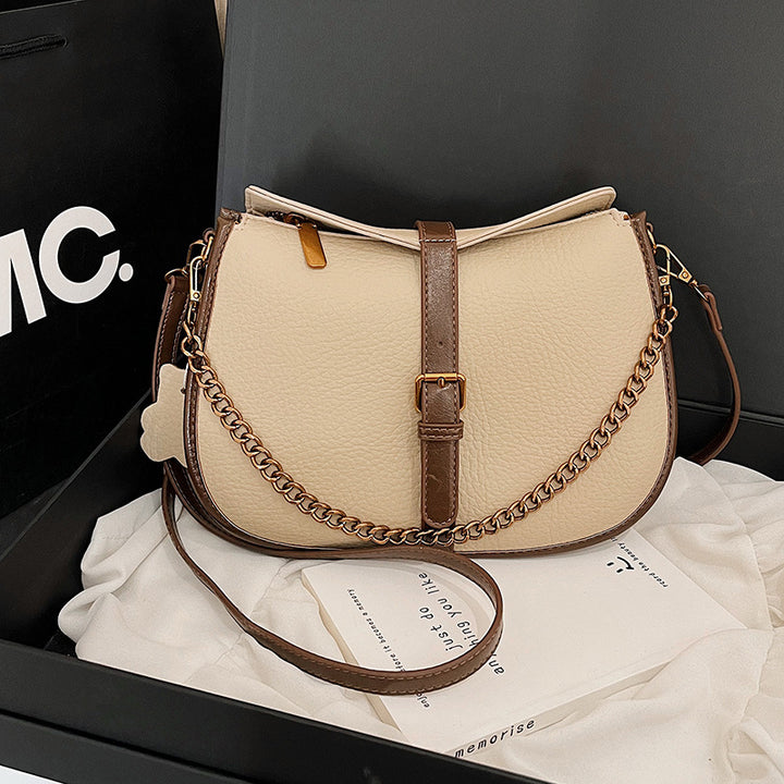 Damen elegante Umhängetasche mit goldener Kette Nord Taschen