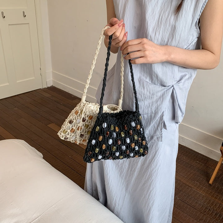 Damenhandtasche aus handgewebtem Naturmaterial mit einzigartigem Design Nord Taschen