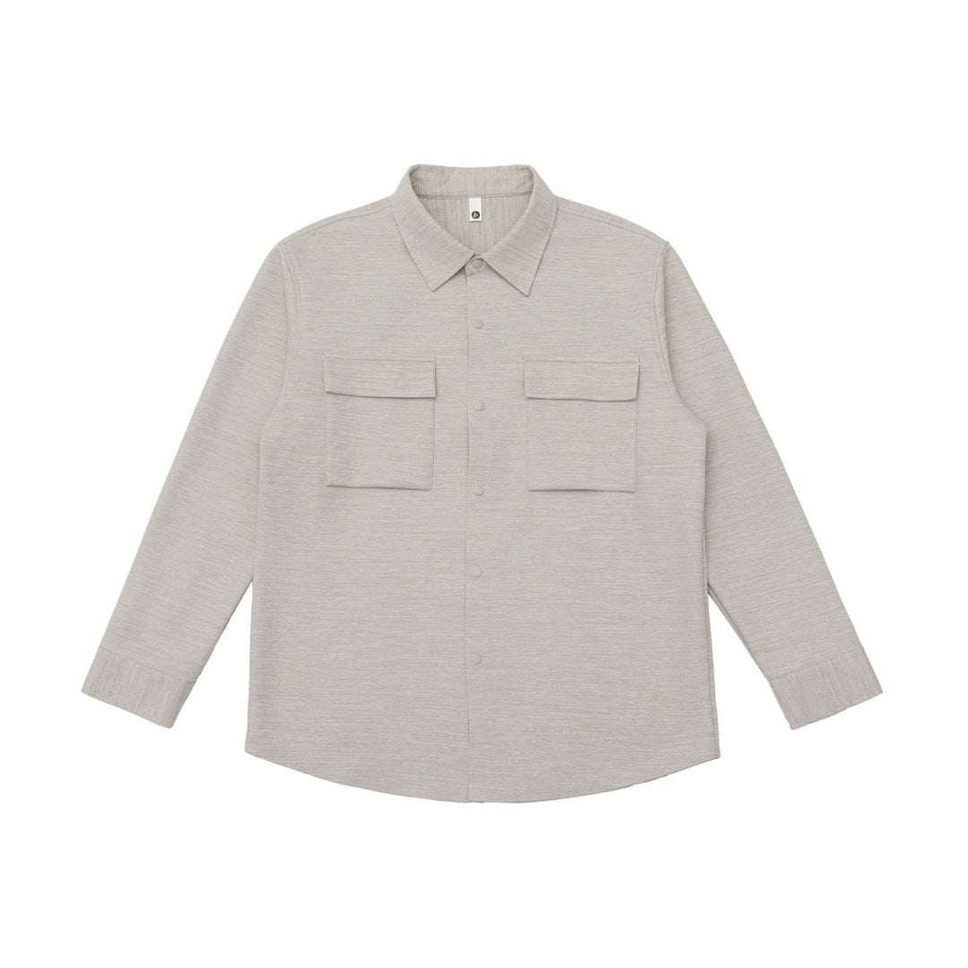 Damen Overshirt-Jacke mit Pattentaschen und verdeckter Druckknopfleiste Nord Taschen
