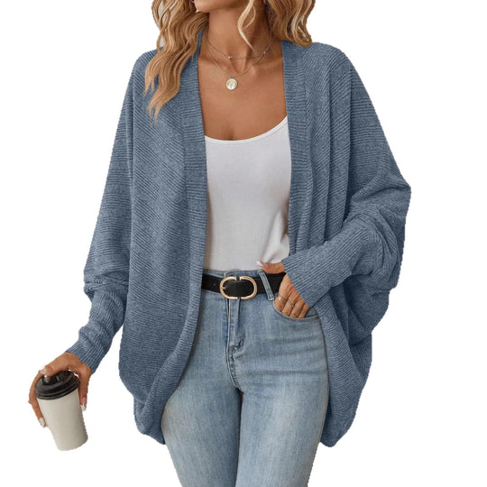 Damen Lässiger Cardigan mit offenem Schnitt Nord Taschen