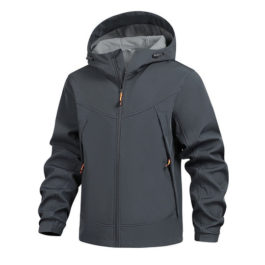 Herren Funktionale Übergangsjacke mit verstellbarem Kapuzenkragen Nord Taschen