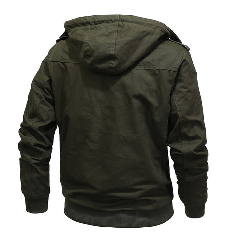 Herren Winddichte Canvas-Jacke mit Teddyfutter und Kapuze Nord Taschen
