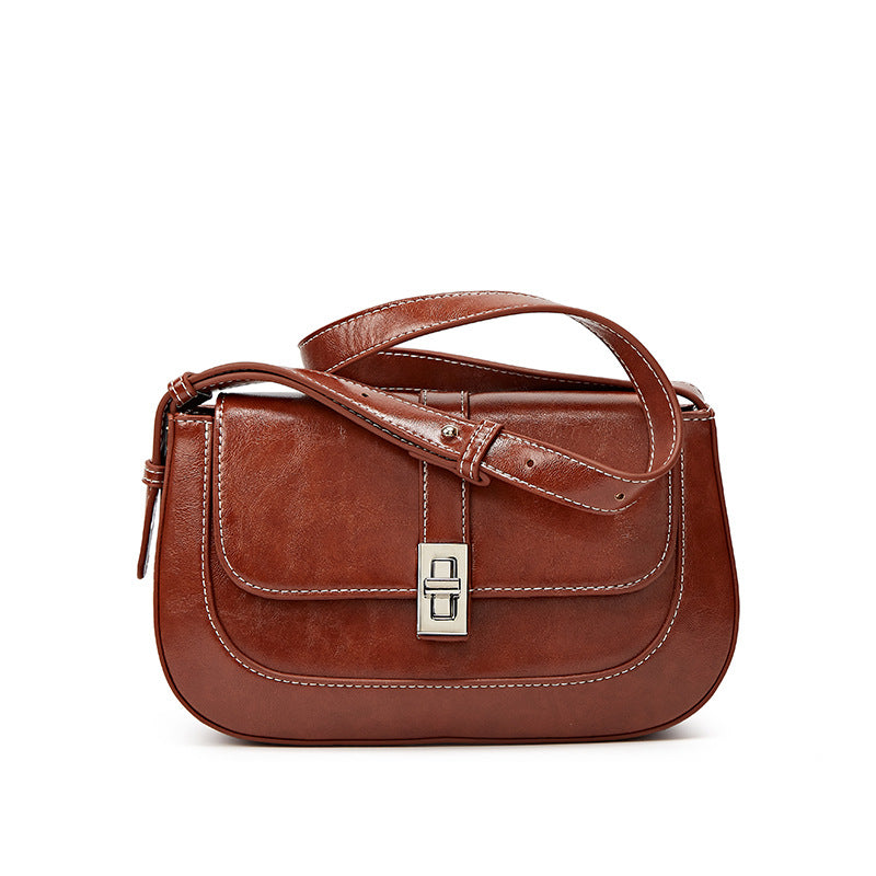 Damen Umhängetasche aus hochwertigem Leder mit elegantem Klappenverschluss Nord Taschen