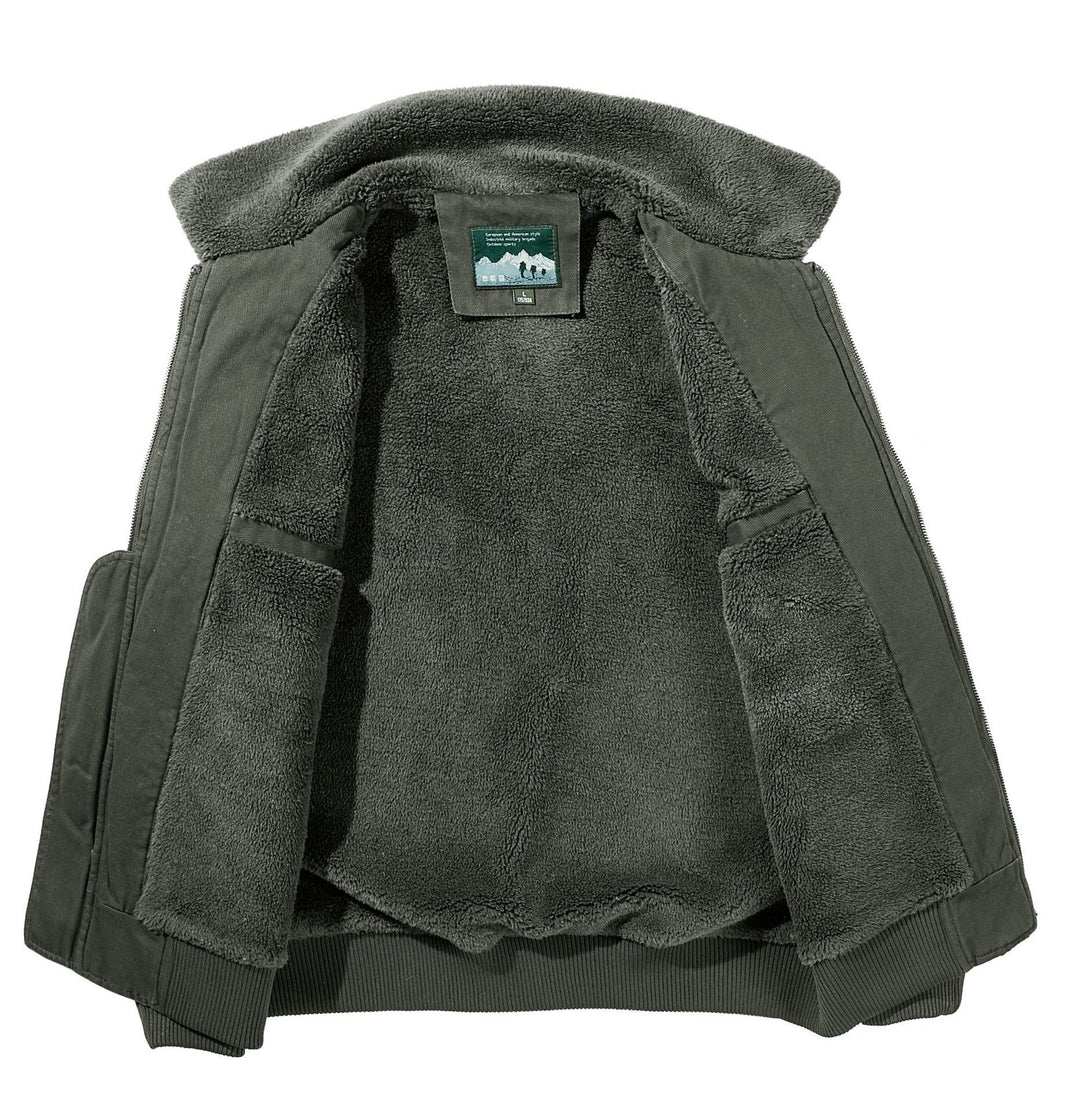 Herren Multifunktions-Pilotenjacke mit Sherpa-Futter, gesteppter Innenlage und aufgesetzten Pattentaschen Nord Taschen