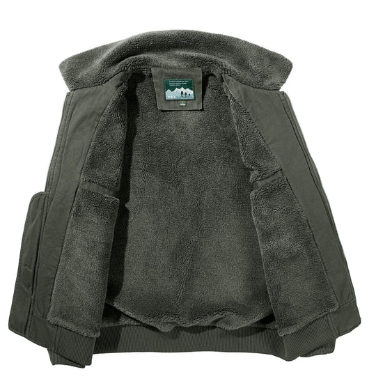 Herren Multifunktions-Pilotenjacke mit Sherpa-Futter, gesteppter Innenlage und aufgesetzten Pattentaschen Nord Taschen