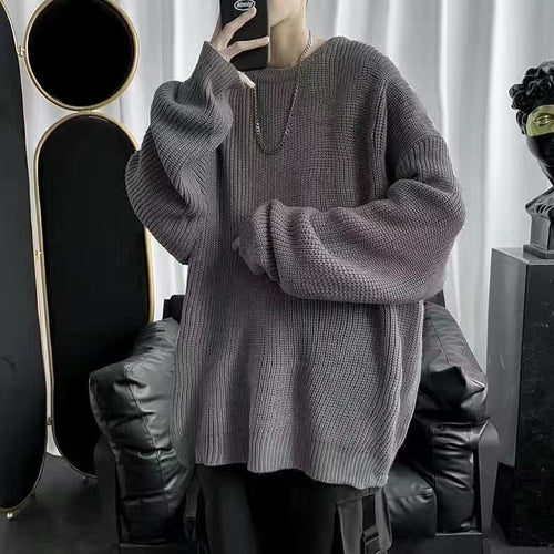 Damen Bequemer Oversized Strickpullover Nord Taschen