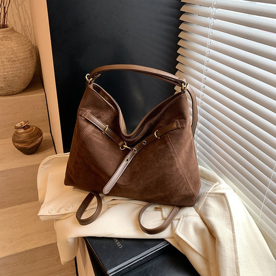 Damen Hobo-Tasche aus weichem Leder mit praktischen Reißverschlusstaschen Nord Taschen
