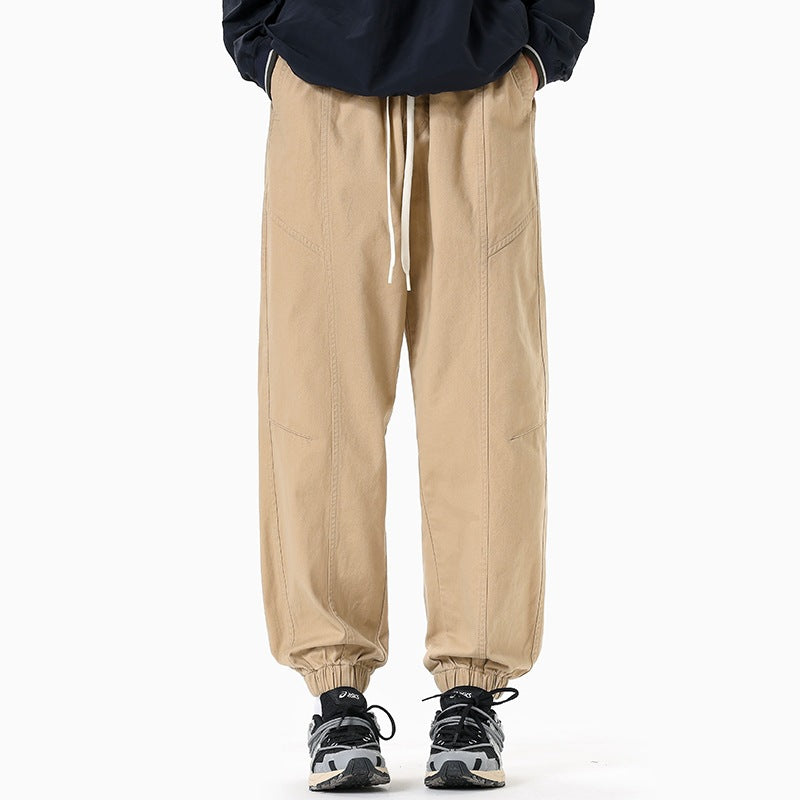 Herren Oversized Utility-Jogginghose aus robustem Baumwollmix mit Kordelbund, seitlichen Cargo‑Taschen & gerippten Bündchen Nord Taschen