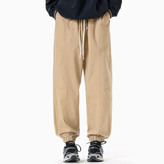 Herren Oversized Utility-Jogginghose aus robustem Baumwollmix mit Kordelbund, seitlichen Cargo‑Taschen & gerippten Bündchen Nord Taschen