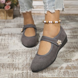 Damen Mokassin-Schuhe mit elegantem Riemen und zeitloser Blütenapplikation Nord Taschen