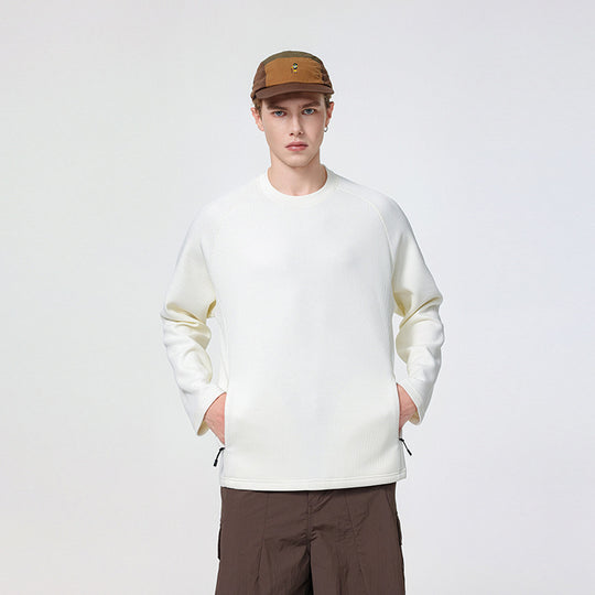 Herren Waffelstruktur-Thermo-Sweatshirt mit Raglanärmeln und Reißverschlusstaschen Nord Taschen