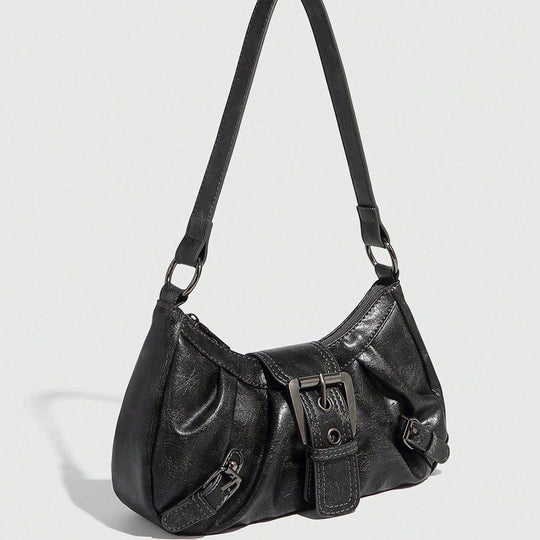 Damen Hobo-Tasche mit modischem Faltendesign und elegantem Gürtelschnallenverschluss Nord Taschen