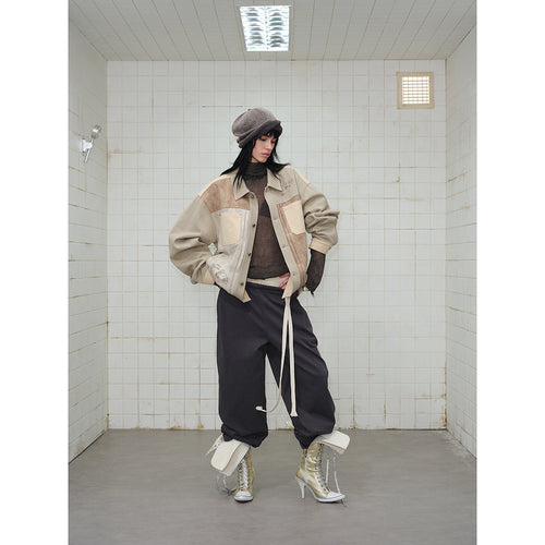 Herren Patchwork-Canvas-Blousonjacke im Vintage-Look mit Kontrasttaschen und Paisley-Futter Nord Taschen