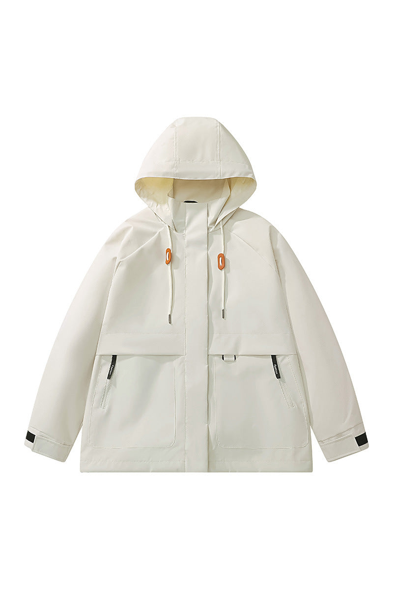 Unisex leichte wind- und wasserabweisende Kapuzenjacke im minimalistischen Utility-Stil Nord Taschen