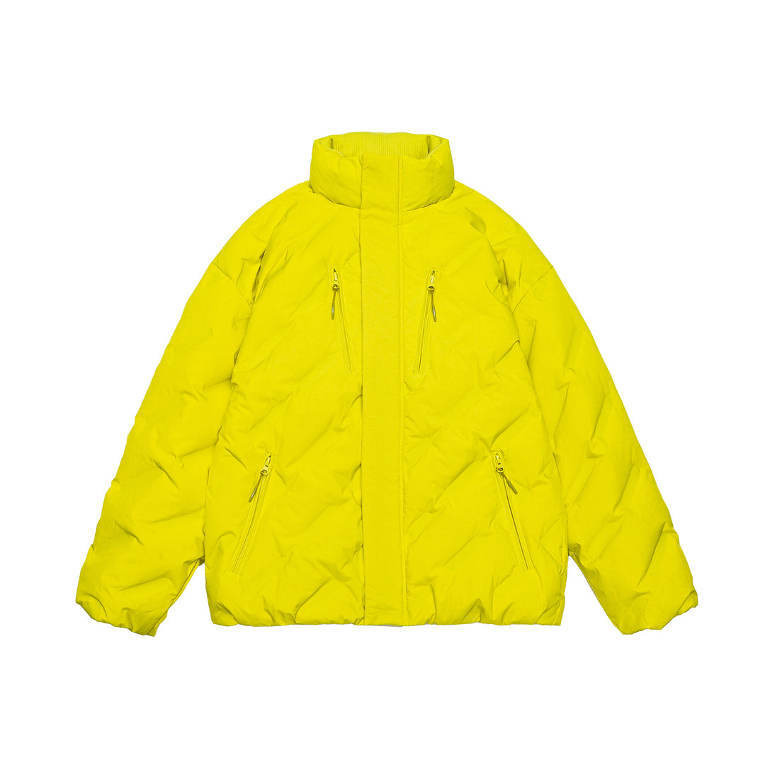 Unisex Wattierte Oversize Steppjacke mit hohem Stehkragen Nord Taschen