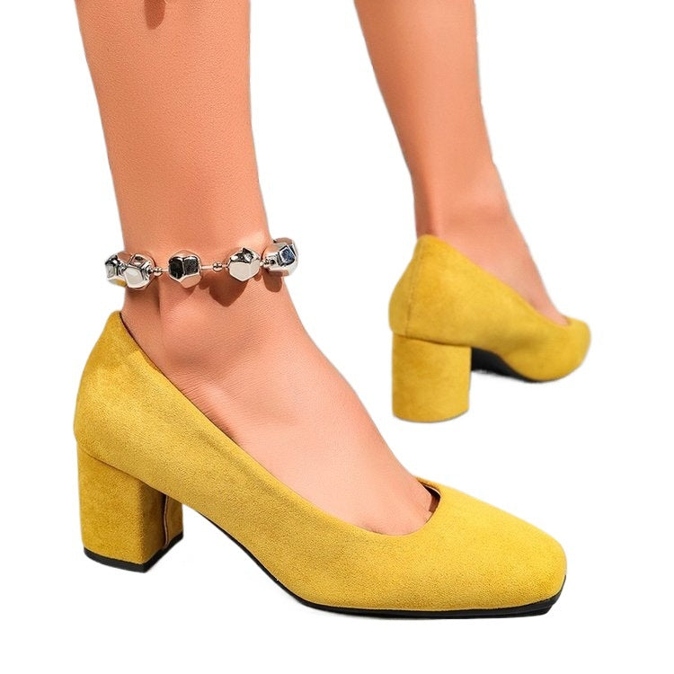 Damen Komfortable Blockabsatz-Pumps