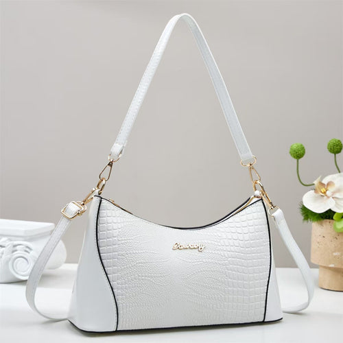 Damen Handtasche im eleganten Krokodil-Leder-Look mit abnehmbarem Schulterriemen Nord Taschen