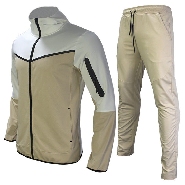 Herren sportliches Hoodie-Set mit atmungsaktiven Eigenschaften und modernen Kontrastdetails