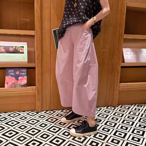 Damen Weite Culotte-Hose mit hoher Taille, Five-Pocket‑Detail & legerer Bundfalte Nord Taschen
