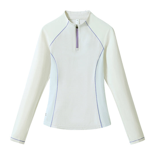 Damen Langärmeliges Funktions-Halbzipshirt mit Raglanärmeln und UV-Schutz Nord Taschen